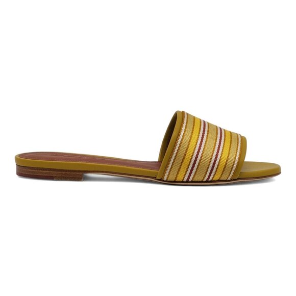 Loro Piana The Suitcase Stripe Sandals in Yellow $750 - Picture 2 of 13